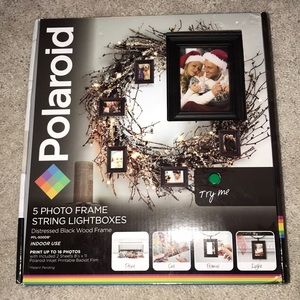 Polaroid 5 photo frame string light boxes
